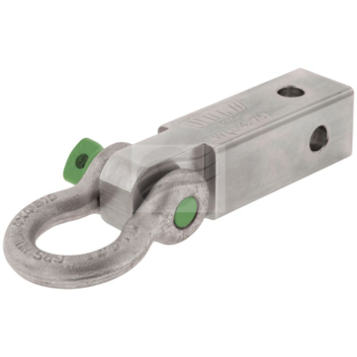 HULK 4X4 RECOVERY HITCH 185mm W/BOW SHACKLE GALVANIZED 4 HOLES 4.75T
