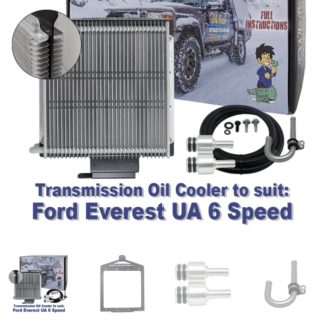 Twin Heavy Duty Transmission Oil Cooler Kit to suit Ford Everest 6R80 6 Speed Auto