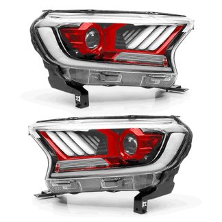 Mustang Headlights Ford Ranger/Raptor T7 T8 Red