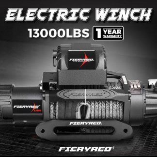 Fieryred 13000lb 12V Electric Winch Synthetic Rope