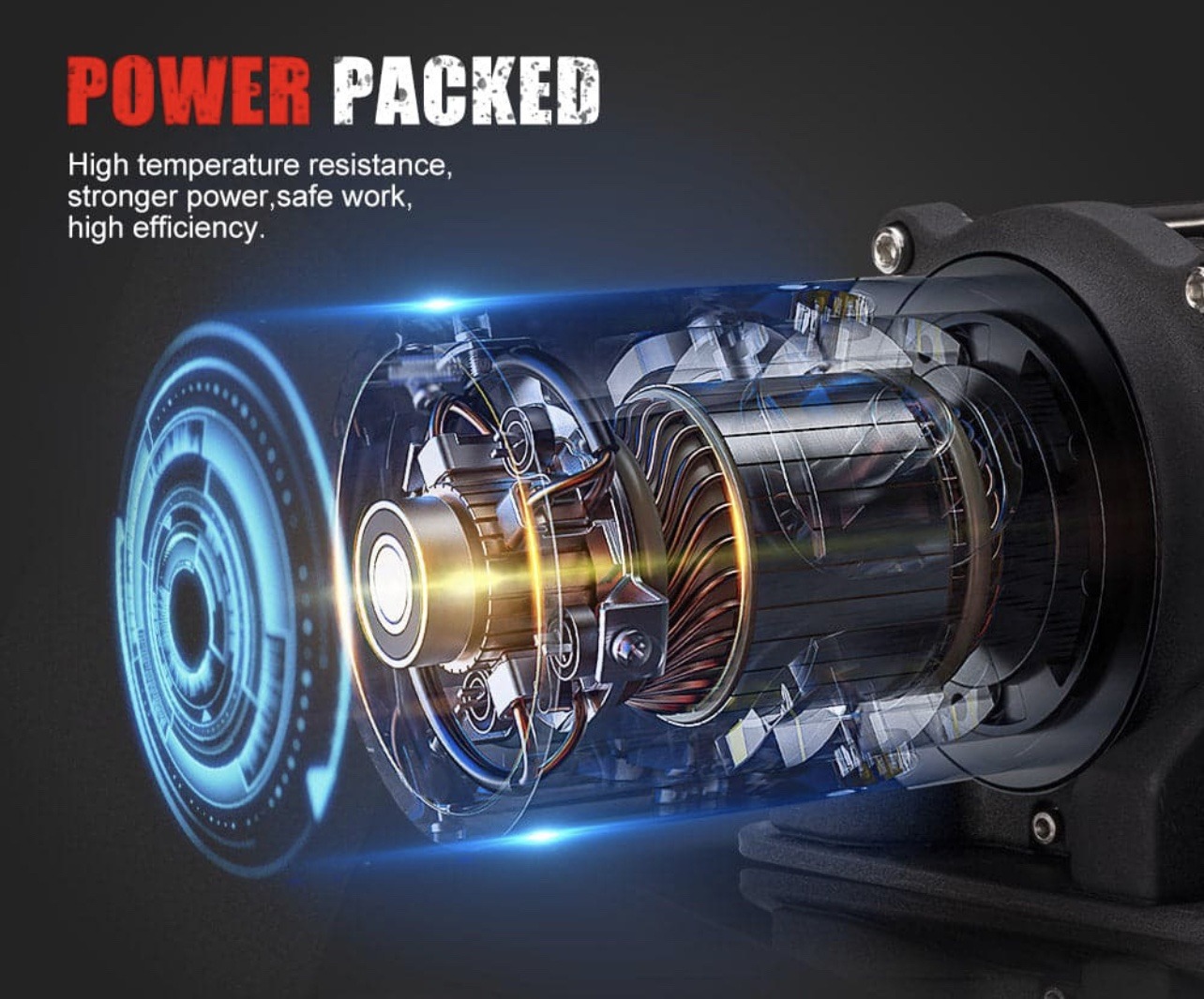 Fieryred 13000lb 12V Electric Winch Synthetic Rope - view 6